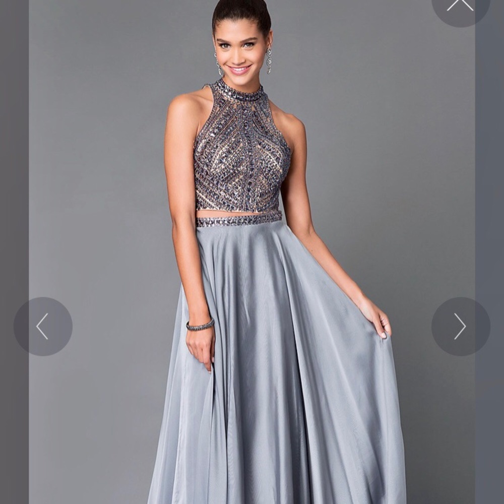 Silver Sequence Prom Dress